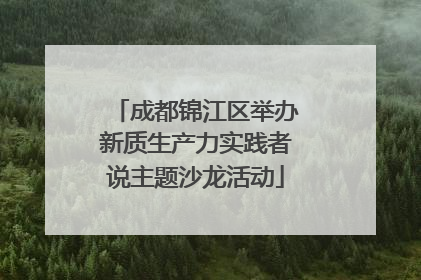 成都锦江区举办新质生产力实践者说主题沙龙活动