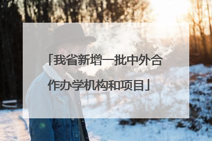 我省新增一批中外合作办学机构和项目
