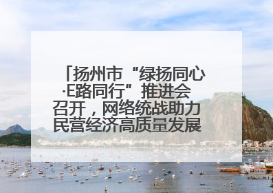 扬州市“绿扬同心·E路同行”推进会召开，网络统战助力民营经济高质量发展行动启动