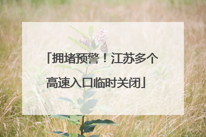 拥堵预警！江苏多个高速入口临时关闭