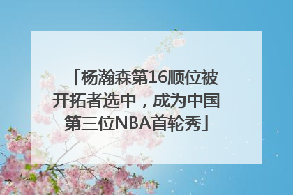 杨瀚森第16顺位被开拓者选中，成为中国第三位NBA首轮秀