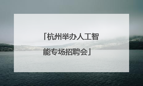 杭州举办人工智能专场招聘会