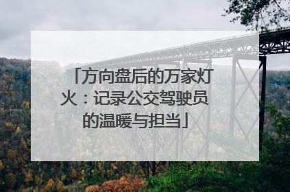方向盘后的万家灯火：记录公交驾驶员的温暖与担当