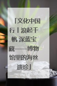 文化中国行丨浪起千帆 深蓝宝藏——博物馆里的海丝遗珍