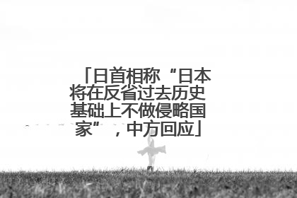 日首相称“日本将在反省过去历史基础上不做侵略国家”，中方回应