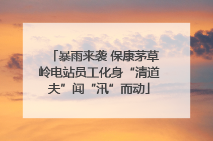 暴雨来袭 保康茅草岭电站员工化身“清道夫”闻“汛”而动