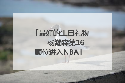 最好的生日礼物——杨瀚森第16顺位进入NBA