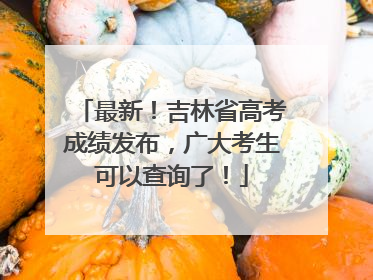 最新！吉林省高考成绩发布，广大考生可以查询了！