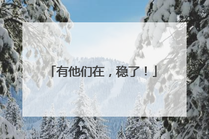 有他们在，稳了！