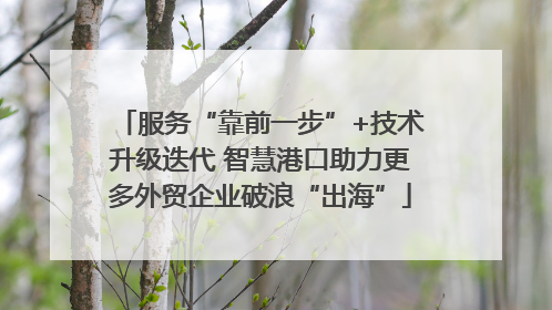 服务“靠前一步”+技术升级迭代 智慧港口助力更多外贸企业破浪“出海”