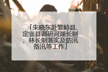 朱晓东赴繁峙县、定襄县调研河湖长制、林长制落实及防汛备汛等工作