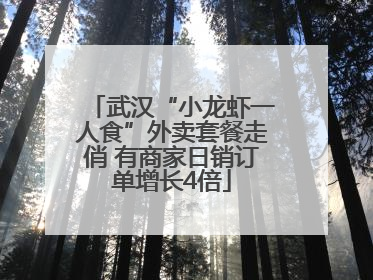 武汉“小龙虾一人食”外卖套餐走俏 有商家日销订单增长4倍