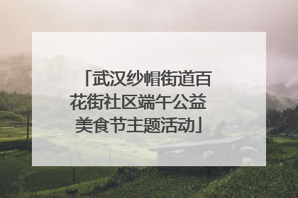 武汉纱帽街道百花街社区端午公益美食节主题活动