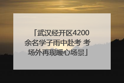 武汉经开区4200余名学子雨中赴考 考场外再现暖心场景