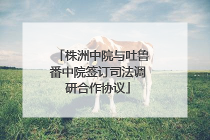 株洲中院与吐鲁番中院签订司法调研合作协议