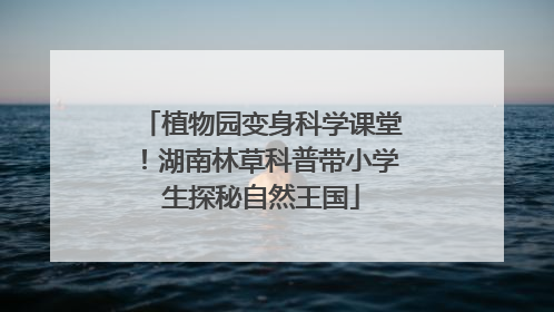 植物园变身科学课堂！湖南林草科普带小学生探秘自然王国