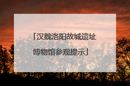 汉魏洛阳故城遗址博物馆参观提示