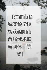 江油市长城实验学校斩获绵阳市首届武术联赛团体一等奖