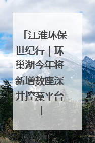 江淮环保世纪行｜环巢湖今年将新增数座深井控藻平台