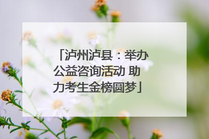 泸州泸县：举办公益咨询活动 助力考生金榜圆梦
