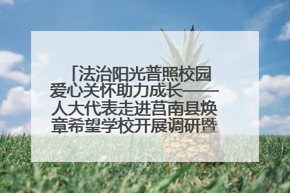 法治阳光普照校园 爱心关怀助力成长——人大代表走进莒南县焕章希望学校开展调研暨普法宣传活动