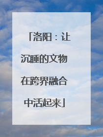 洛阳：让沉睡的文物在跨界融合中活起来