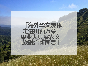 海外华文媒体走进山西万荣 果业大县展农文旅融合新图景