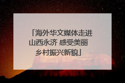 海外华文媒体走进山西永济 感受美丽乡村振兴新貌