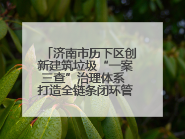 济南市历下区创新建筑垃圾“一案三查”治理体系 打造全链条闭环管理新范式