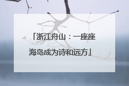 浙江舟山：一座座海岛成为诗和远方