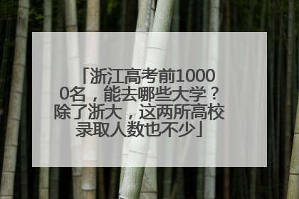 浙江高考前10000名，能去哪些大学？除了浙大，这两所高校录取人数也不少