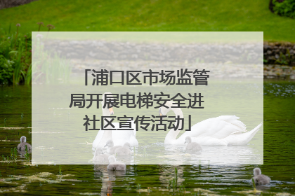 浦口区市场监管局开展电梯安全进社区宣传活动