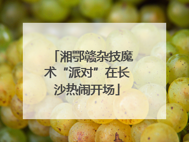 湘鄂赣杂技魔术“派对”在长沙热闹开场