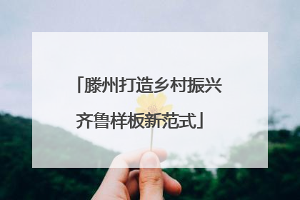 滕州打造乡村振兴齐鲁样板新范式