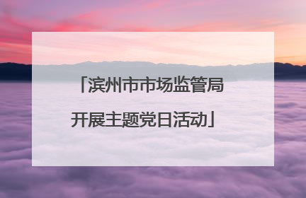 滨州市市场监管局开展主题党日活动