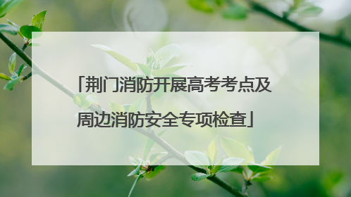 荆门消防开展高考考点及周边消防安全专项检查