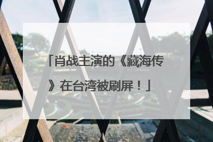 肖战主演的《藏海传》在台湾被刷屏！