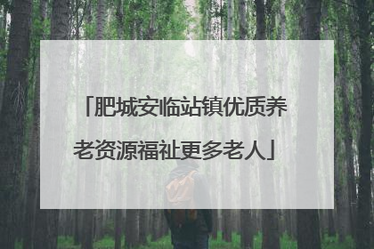 肥城安临站镇优质养老资源福祉更多老人