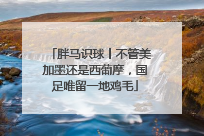 胖马识球丨不管美加墨还是西葡摩，国足唯留一地鸡毛