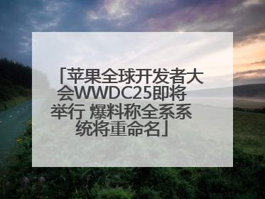 苹果全球开发者大会WWDC25即将举行 爆料称全系系统将重命名