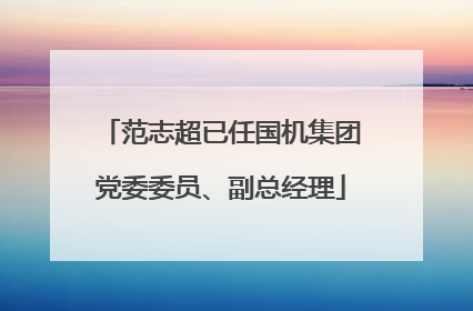 范志超已任国机集团党委委员、副总经理