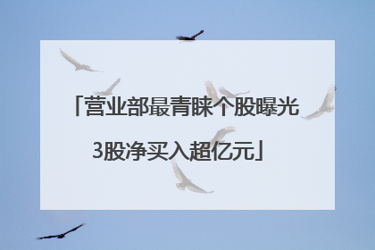营业部最青睐个股曝光 3股净买入超亿元