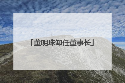 董明珠卸任董事长