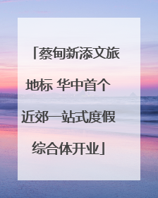 蔡甸新添文旅地标 华中首个近郊一站式度假综合体开业