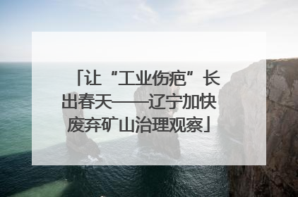 让“工业伤疤”长出春天——辽宁加快废弃矿山治理观察