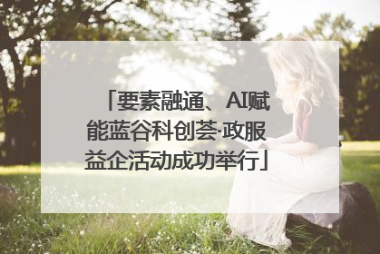 要素融通、AI赋能蓝谷科创荟·政服益企活动成功举行
