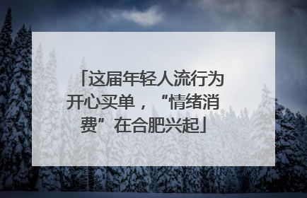 这届年轻人流行为开心买单，“情绪消费”在合肥兴起