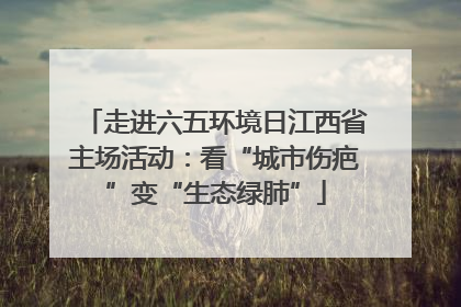 走进六五环境日江西省主场活动：看“城市伤疤”变“生态绿肺”