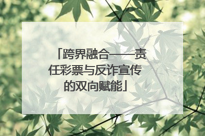 跨界融合——责任彩票与反诈宣传的双向赋能