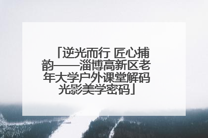 逆光而行 匠心捕韵——淄博高新区老年大学户外课堂解码光影美学密码